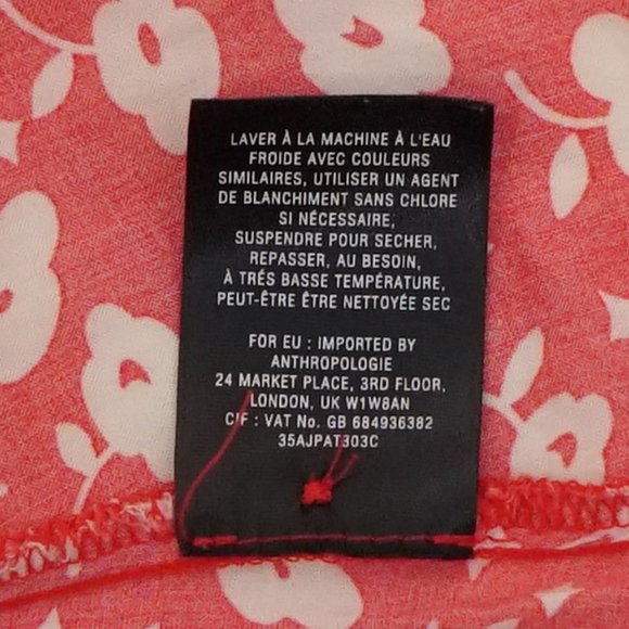 Maeve for Anthro Ardmore Swing Red & White Floral Button-Front Tank - Picture 9 of 10